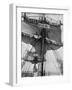 Reefing Topsails on Board the Training Ship HMS 'Impregnable, Devonport, Devon, 1896-WM Crockett-Framed Giclee Print