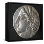 Reek Tristater Struck in Carthage in 260 BC, Depicting Persephone, Recto, Greek Coins-null-Framed Stretched Canvas