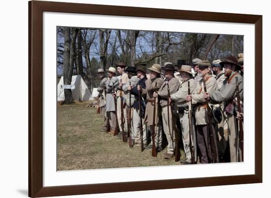 Reenactment Of Civil War Siege Of April 1862, Bridgeport, Alabama-Carol Highsmith-Framed Art Print