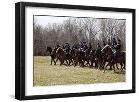 Reenactment Of Civil War Siege Of April 1862, Bridgeport, Alabama-Carol Highsmith-Framed Art Print