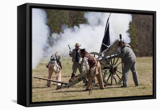 Reenactment Of Civil War Siege-Carol Highsmith-Framed Stretched Canvas