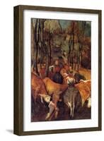 Reentry of Herds in Autumn - Detail-Pieter Breughel the Elder-Framed Art Print