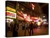 Reeperbahn, the Red Light District, St. Pauli, Hamburg, Germany-Yadid Levy-Stretched Canvas