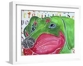 Reeves the Dachshund-Lauren Moss-Framed Giclee Print