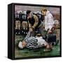 "Ref Out Cold", November 25, 1950-Stevan Dohanos-Framed Stretched Canvas