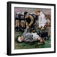 "Ref Out Cold", November 25, 1950-Stevan Dohanos-Framed Giclee Print