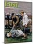 "Ref Out Cold" Saturday Evening Post Cover, November 25, 1950-Stevan Dohanos-Mounted Giclee Print