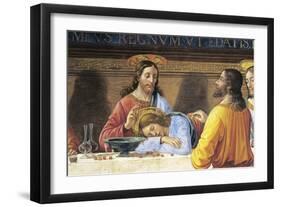 Refectory of Convent of San Marco, Jesus and St John, Detail from Last Supper, 1485-Domenico Ghirlandaio-Framed Giclee Print