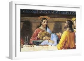 Refectory of Convent of San Marco, Jesus and St John, Detail from Last Supper, 1485-Domenico Ghirlandaio-Framed Giclee Print