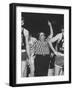 Referee Jim Enright Calling Plays and Using Hand Signals During a Game-Stan Wayman-Framed Photographic Print