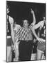 Referee Jim Enright Calling Plays and Using Hand Signals During a Game-Stan Wayman-Mounted Photographic Print