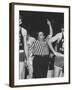 Referee Jim Enright Calling Plays and Using Hand Signals During a Game-Stan Wayman-Framed Photographic Print