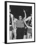 Referee Jim Enright Calling Plays and Using Hand Signals During a Game-Stan Wayman-Framed Photographic Print