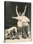 Referee John Lobianco Waves Champion Cassius Clay to a Corner-null-Stretched Canvas