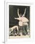 Referee John Lobianco Waves Champion Cassius Clay to a Corner-null-Framed Premium Photographic Print