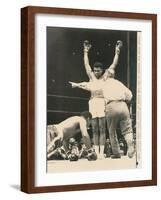 Referee John Lobianco Waves Champion Cassius Clay to a Corner-null-Framed Photographic Print