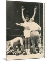 Referee John Lobianco Waves Champion Cassius Clay to a Corner-null-Mounted Photographic Print