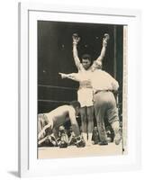 Referee John Lobianco Waves Champion Cassius Clay to a Corner-null-Framed Photographic Print