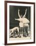 Referee John Lobianco Waves Champion Cassius Clay to a Corner-null-Framed Photographic Print