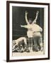 Referee John Lobianco Waves Champion Cassius Clay to a Corner-null-Framed Photographic Print