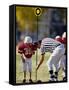 Referee Measuring for a First Down During a During a Pee Wee Football Game, Denver, Colorado, USA-null-Framed Stretched Canvas