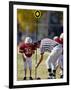 Referee Measuring for a First Down During a During a Pee Wee Football Game, Denver, Colorado, USA-null-Framed Photographic Print