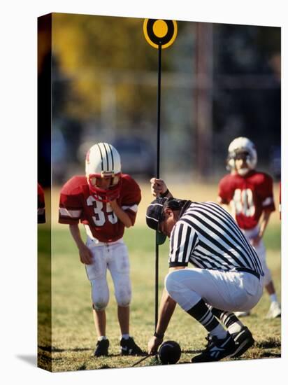 Referee Measuring for a First Down During a During a Pee Wee Football-null-Stretched Canvas