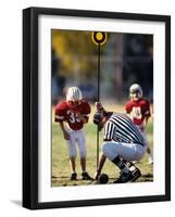 Referee Measuring for a First Down During a During a Pee Wee Football-null-Framed Photographic Print