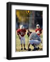 Referee Measuring for a First Down During a During a Pee Wee Football-null-Framed Photographic Print