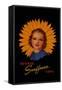 Refined Sunflower Coal-Curt Teich & Company-Framed Stretched Canvas