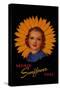 Refined Sunflower Coal-Curt Teich & Company-Stretched Canvas