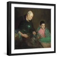 Refining Oil, C.1910 (Oil on Canvas)-Charles Webster Hawthorne-Framed Giclee Print