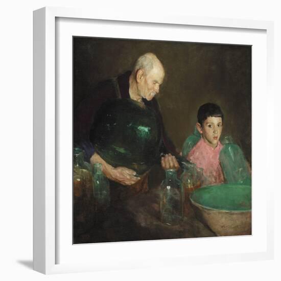 Refining Oil, C.1910 (Oil on Canvas)-Charles Webster Hawthorne-Framed Giclee Print