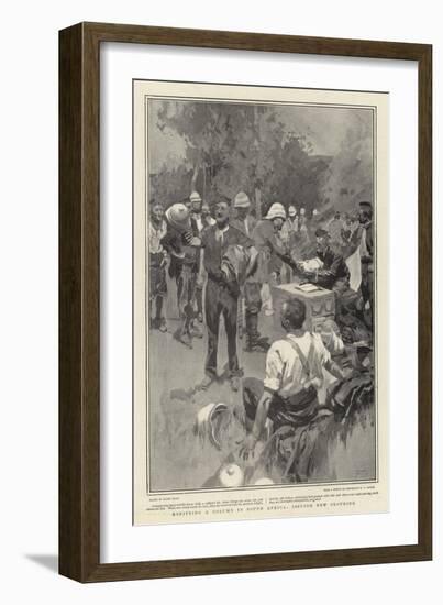 Refitting a Column in South Africa, Issuing New Clothing-Frank Craig-Framed Giclee Print