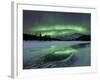 Reflected Aurora Over a Frozen Laksa Lake, Nordland, Norway-Stocktrek Images-Framed Photographic Print