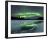 Reflected Aurora Over a Frozen Laksa Lake, Nordland, Norway-Stocktrek Images-Framed Photographic Print