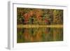 Reflected autumn colors at Echo Lake State Park, New Hampshire, USA-Michel Hersen-Framed Photographic Print