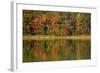 Reflected autumn colors at Echo Lake State Park, New Hampshire, USA-Michel Hersen-Framed Photographic Print