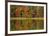 Reflected autumn colors at Echo Lake State Park, New Hampshire, USA-Michel Hersen-Framed Photographic Print