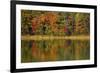 Reflected autumn colors at Echo Lake State Park, New Hampshire, USA-Michel Hersen-Framed Photographic Print
