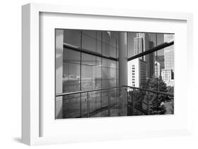 Reflected Cityscape-Christian Peacock-Framed Art Print