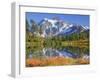 Reflected in Picture Lake, Mt. Shuksan, Heather Meadows Recreation Area, Washington, Usa-Jamie & Judy Wild-Framed Photographic Print