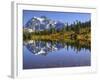 Reflected in Picture Lake, Mt. Shuksan, Heather Meadows Recreation Area, Washington, Usa-Jamie & Judy Wild-Framed Photographic Print