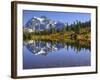 Reflected in Picture Lake, Mt. Shuksan, Heather Meadows Recreation Area, Washington, Usa-Jamie & Judy Wild-Framed Photographic Print