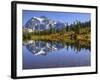 Reflected in Picture Lake, Mt. Shuksan, Heather Meadows Recreation Area, Washington, Usa-Jamie & Judy Wild-Framed Photographic Print