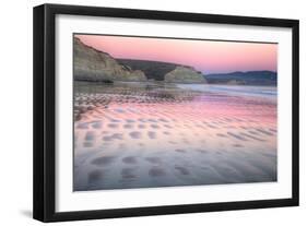Reflected Sunset Light and Beach Pattern, Point Reyes-Vincent James-Framed Photographic Print