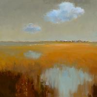 Reflecting Clouds-Jan Groenhart-Stretched Canvas