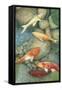 Reflecting Koi I-Megan Meagher-Framed Stretched Canvas