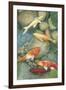 Reflecting Koi I-Megan Meagher-Framed Art Print