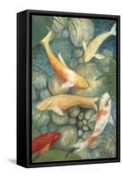 Reflecting Koi II-Megan Meagher-Framed Stretched Canvas